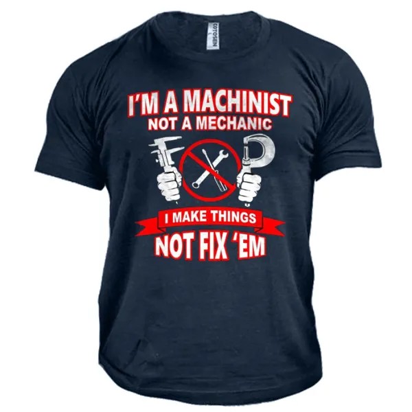 I Make Things Not Fix EM Мужская хлопковая футболка с графическим принтом немецкого флага