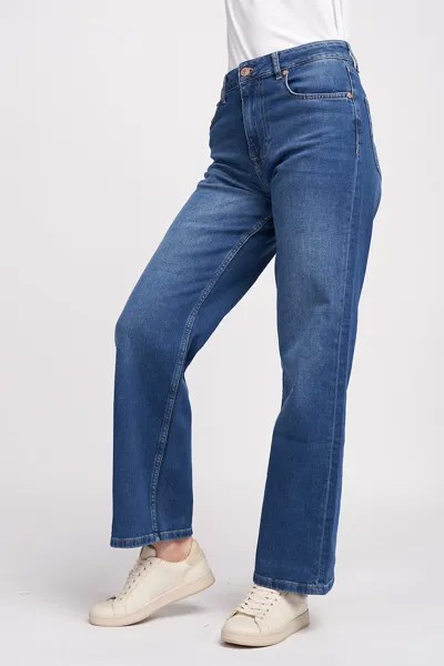 Широкие джинсы с высокой талией Lee Cooper, синий