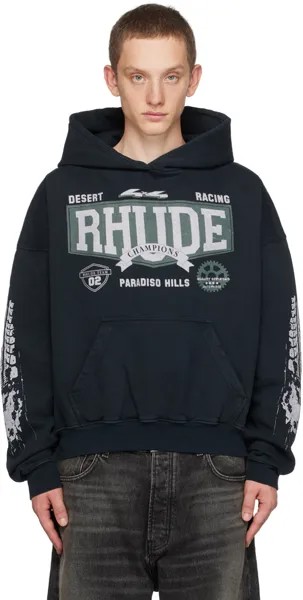 Черная толстовка 4x4 в винтажном стиле Rhude