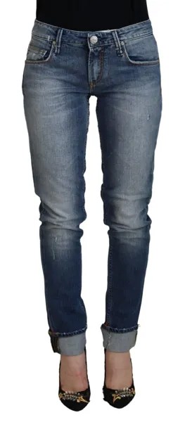 Джинсы ACHT Синие женские повседневные брюки из стираного хлопка с низкой талией Tag s. W26 Рекомендуемая розничная цена 250 долларов США