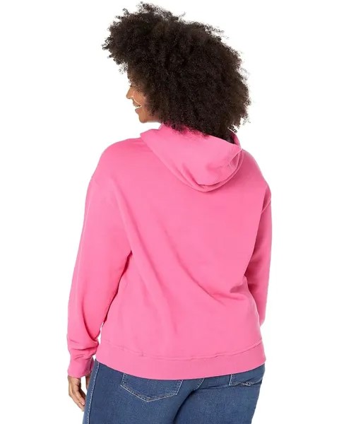 Худи Champion Plus Powerblend Hoodie, цвет Wow Pink/Oxford Grey Heather