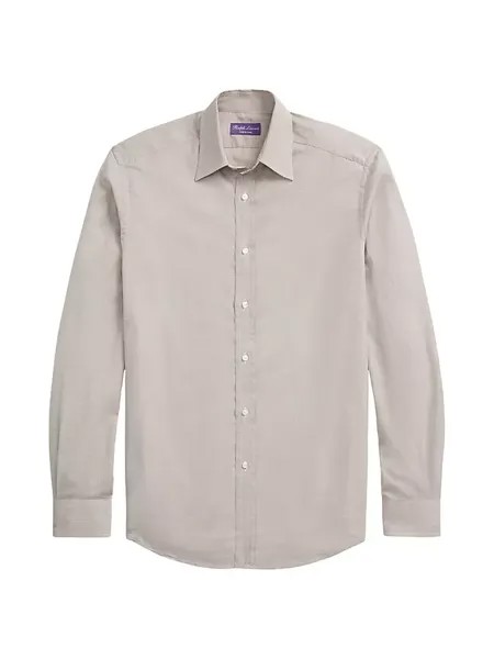 Рубашка на пуговицах Harrison с узором «гусиные лапки» Ralph Lauren Purple Label, серый