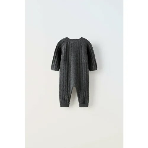 Комбинезон Zara, размер 0-1 месяцев (56 cm), серый