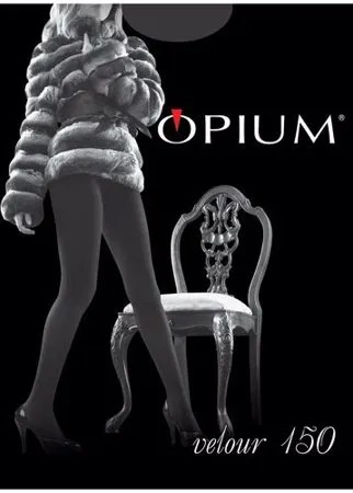 Колготки Opium Velour, 50 den, размер 5-XL, graffite (серый)