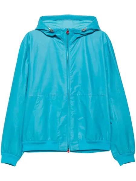 Kiton куртка с капюшоном, синий