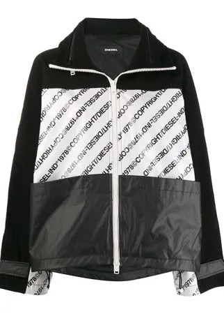 Diesel куртка с капюшоном и логотипом