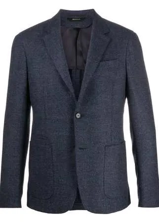 Z Zegna однобортный пиджак с узором шеврон
