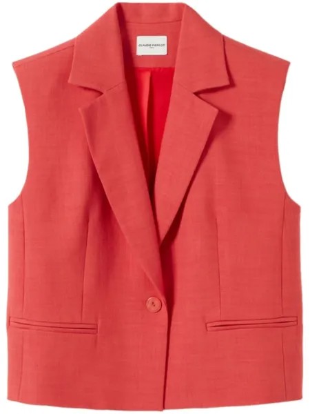 Claudie Pierlot жилет с заостренными лацканами, красный