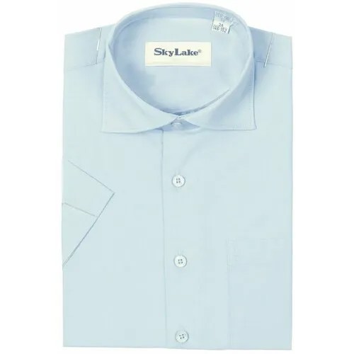Школьная рубашка Sky Lake, короткий рукав, размер 33.14, голубой