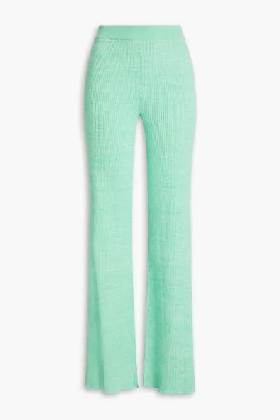 Solisa расклешенные брюки из смесового хлопка в рубчик меланжевого цвета Remain Birger Christensen, мятный