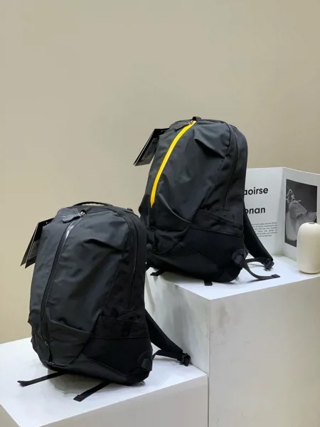 Высококачественный кожаный двойной рюкзак ARC 2022, черный рюкзак для походов, мужской повседневный рюкзак с золотой вышивкой