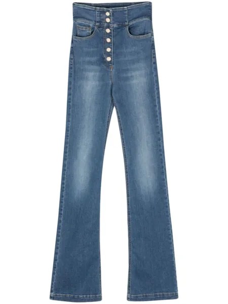 Elisabetta Franchi джинсы bootcut с завышенной талией, синий