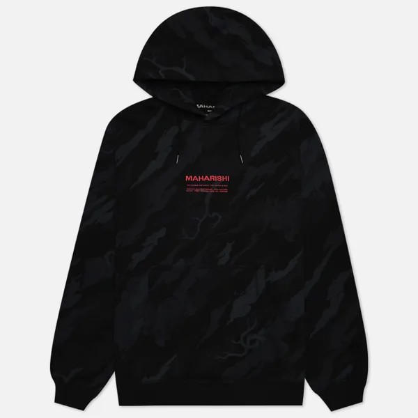 Мужская толстовка maharishi Miltype Camo Embroidered Hoodie чёрный, Размер S