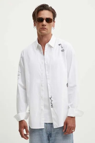 Рубашка AMADEO из хлопка Desigual, белый