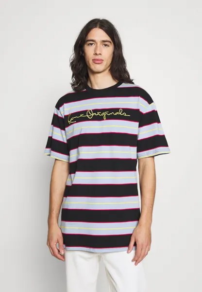 Футболка с принтом ORIGINALS STRIPE TEE UNISEX Karl Kani, голубой