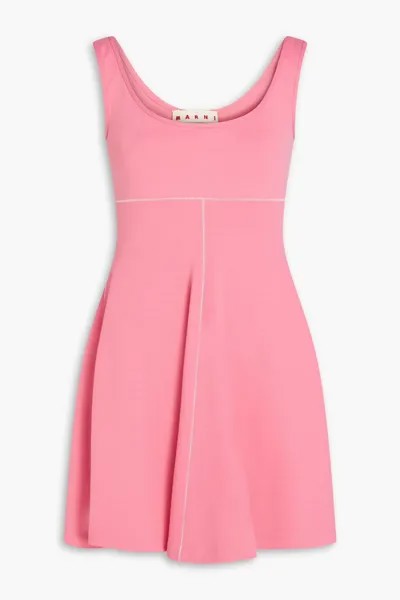 Расклешенное платье мини из эластичного джерси Marni, розовый