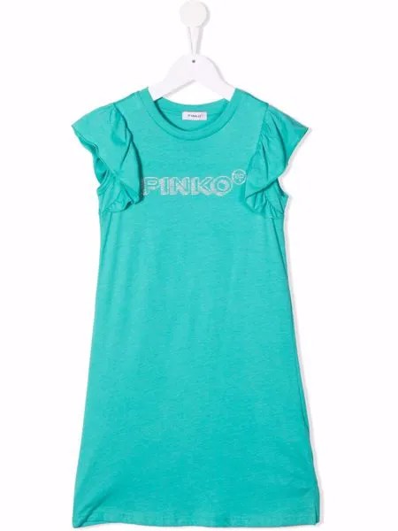 Pinko Kids платье-футболка с логотипом