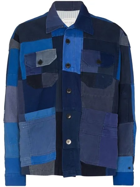Куртка French Artist в технике пэчворк Greg Lauren, синий
