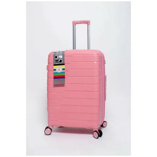 Умный чемодан Impreza, полипропилен, 100 л, размер L, розовый