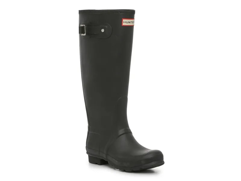 Ботинки HUNTER Original Tall Wide Calf, черный