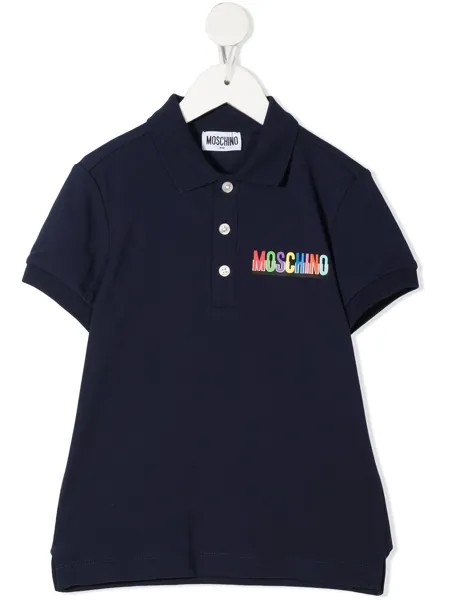 Moschino Kids рубашка поло с логотипом