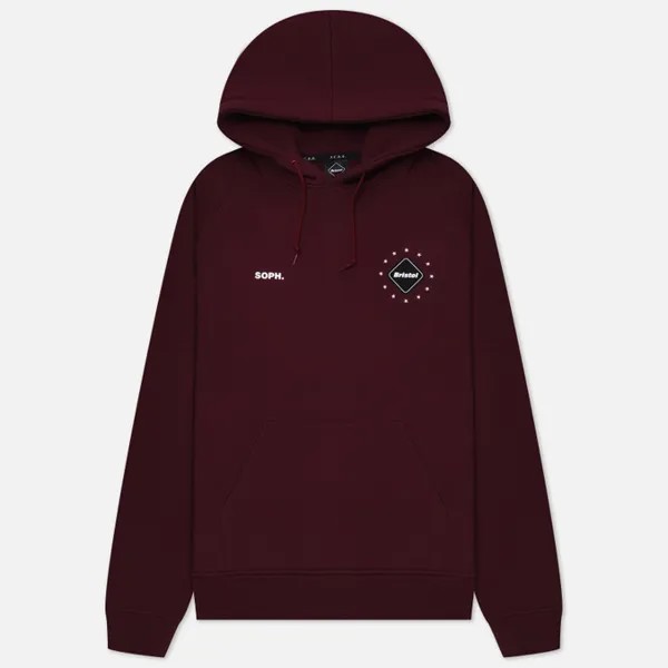 Мужская толстовка F.C. Real Bristol Big Logo Team Hoodie бордовый, Размер S