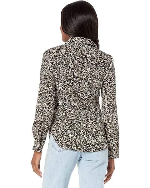 Топ Michael Kors Floral Vine Dog Tag Top, хаки