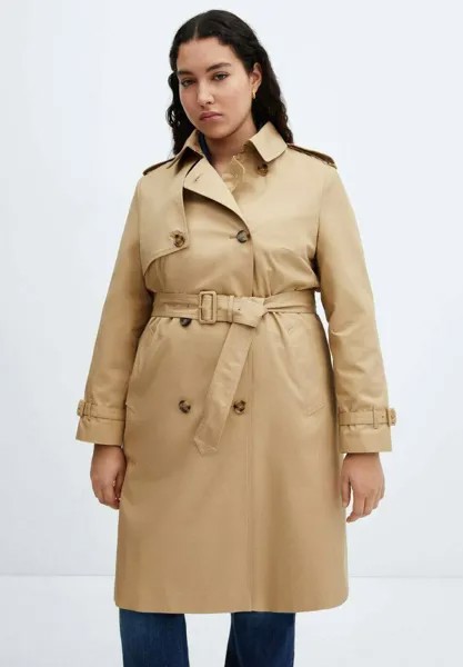Тренч Mango, цвет beige