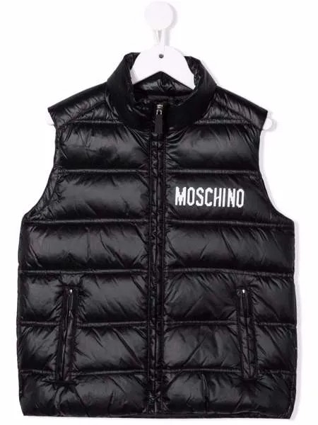 Moschino Kids жилет с логотипом Teddy Bear