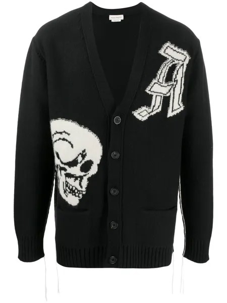 Alexander McQueen кардиган с принтом Skull