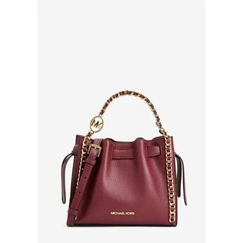 Сумка торба MICHAEL KORS 107034, фактура зернистая, бордовый