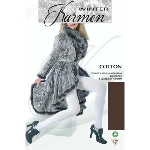 Колготки Karmen Cotton, 250 den, размер 2, коричневый