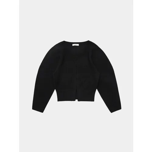 Кардиган AMOMENTO Wholegarment Rounded Cardigan, размер S, черный
