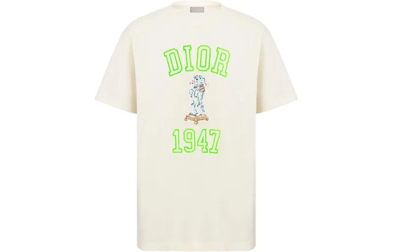 Футболка мужская цвета слоновой кости Dior, белый
