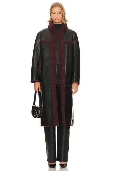 Пальто Apparis Tilly Patent Reversible, цвет Noir & Burgundy