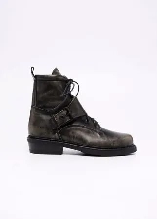 Buttero distressed-finish leather ankle boots