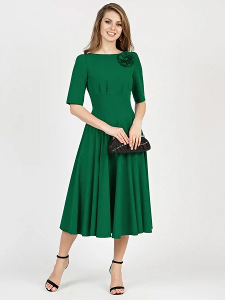 Платье женское Olivegrey Pl000610L(santa) зеленое 48 RU