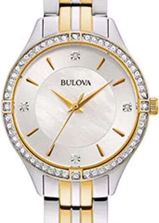 Японские наручные  женские часы Bulova 98L273. Коллекция Crystal Ladies