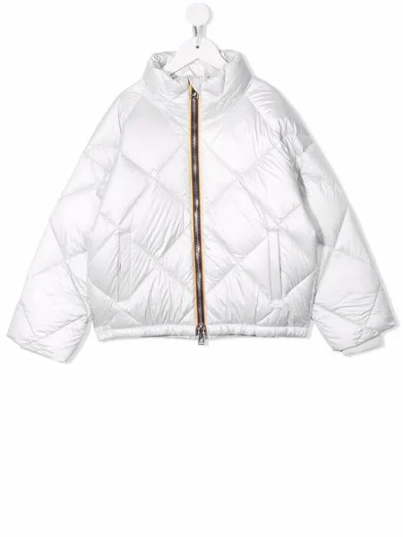 K Way Kids diamond-quilt puffer jacket