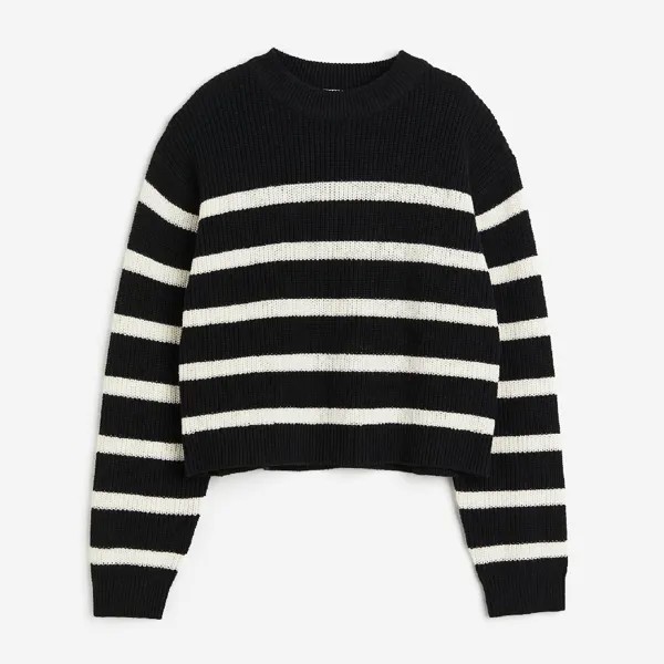 Свитер H&M Rib-knit, черный