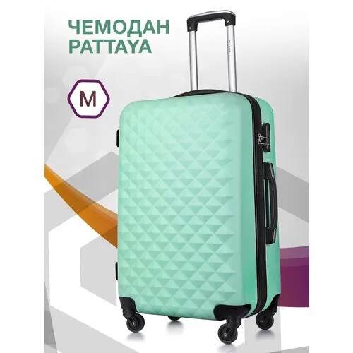 Чемодан-самокат L'case Phatthaya Ch0625, 74 л, размер M, зеленый