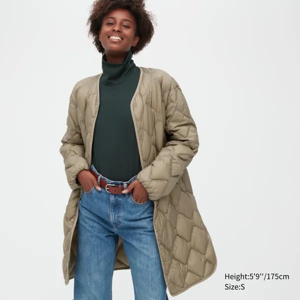 Пуховик женский UNIQLO 450455COL33 хаки 3XL (доставка из-за рубежа)