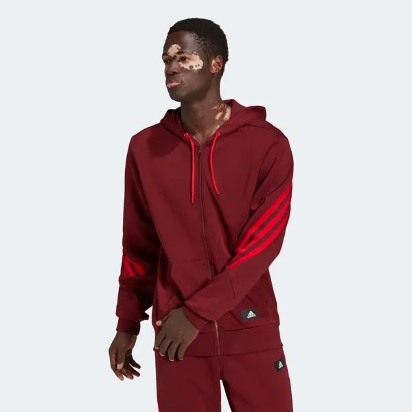 Олимпийка мужская Adidas M Fi 3S Fz Top красная XL