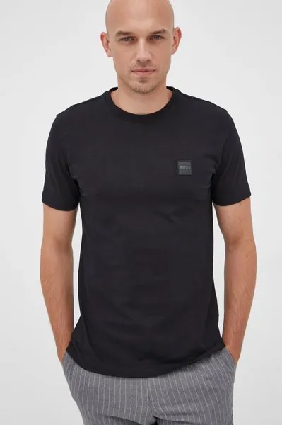 BOSS BOSS CASUAL хлопковая футболка Boss Orange, черный