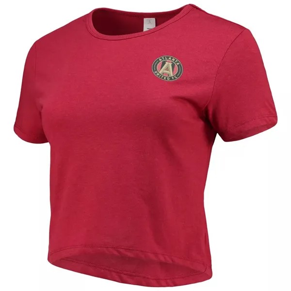 Женская однотонная укороченная футболка ZooZatz Crimson Red United FC