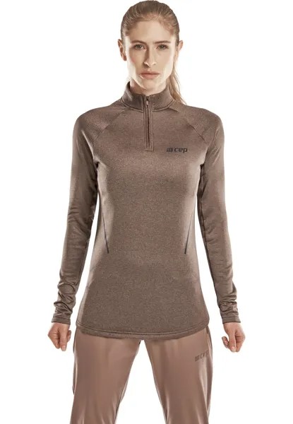 Топ с длинными рукавами ZIP COLD WEATHER CEP, цвет brown