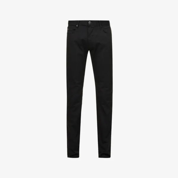 Прямые джинсы J06 Gab из эластичного денима со средней посадкой Emporio Armani, цвет nero