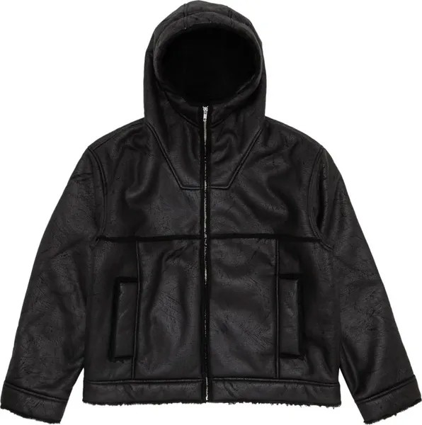 Куртка Supreme Faux Shearling Hooded Jacket 'Black', черный