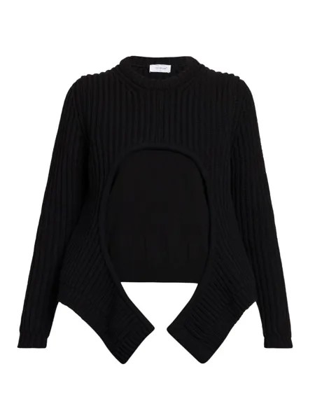 Многослойный свитер с круглым вырезом Off-White, черный