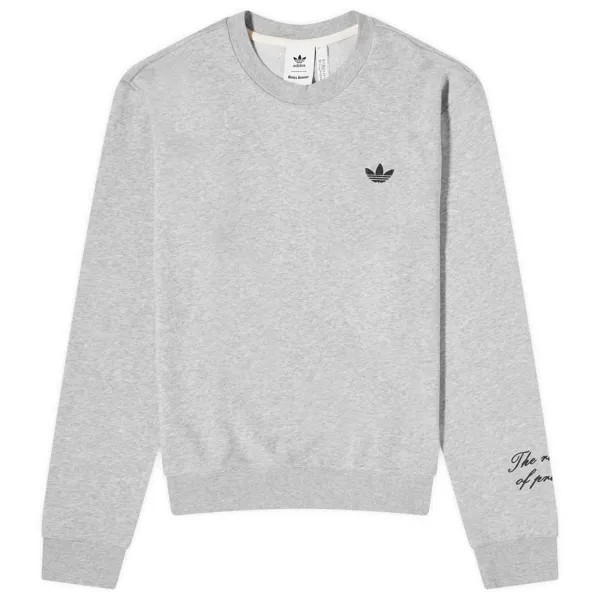 Лонгслив Adidas X Wales Bonner Long Sleeve G Crew T-Shirt, цвет Medium Grey Heather